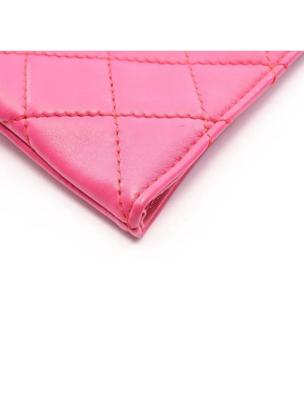Chanel Clutch Quilted Fuchsia Pink Lambskin